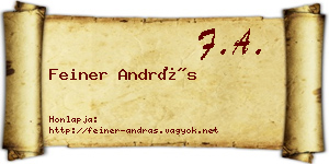 Feiner András névjegykártya